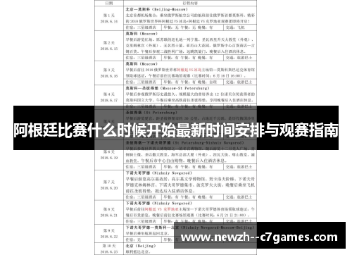 阿根廷比赛什么时候开始最新时间安排与观赛指南 阿根廷比赛什么时候开始最新时间安排与观赛指南